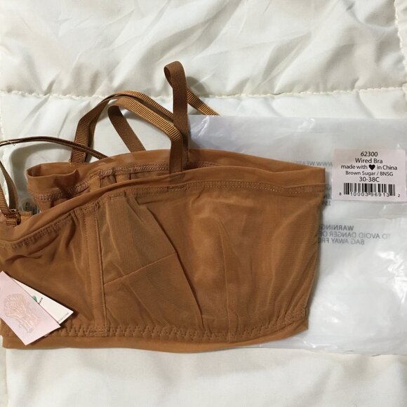 Free People We are HAH Wired Bra in Brown Sugar Size 30-38 B- NWT $78 - Picture 4 of 4